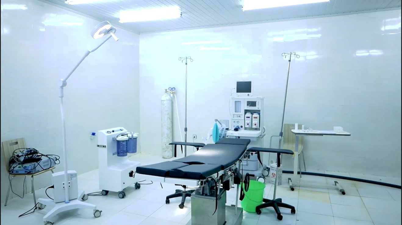 Newly equipped operating room at Agena Primary Hospital